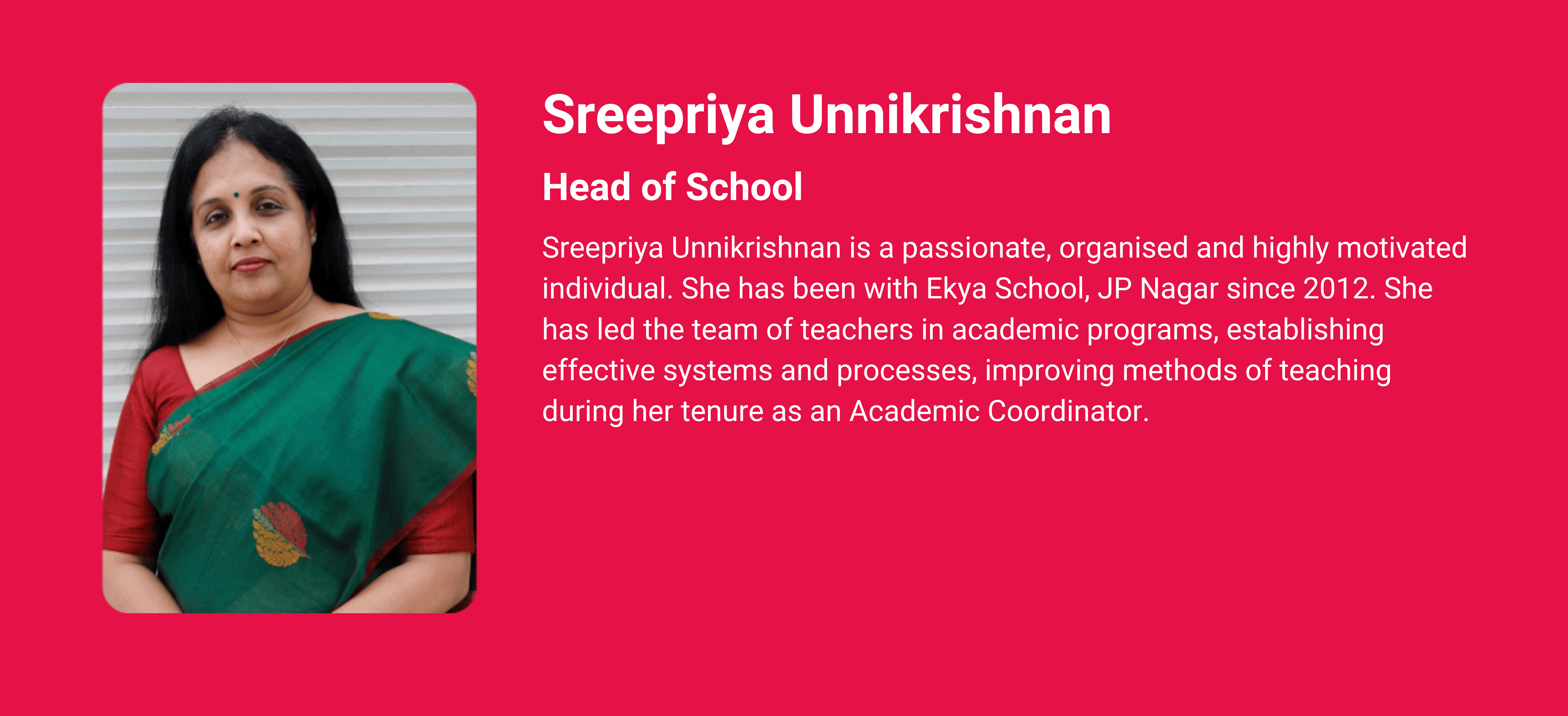 Sreepriya Unnikrishnan